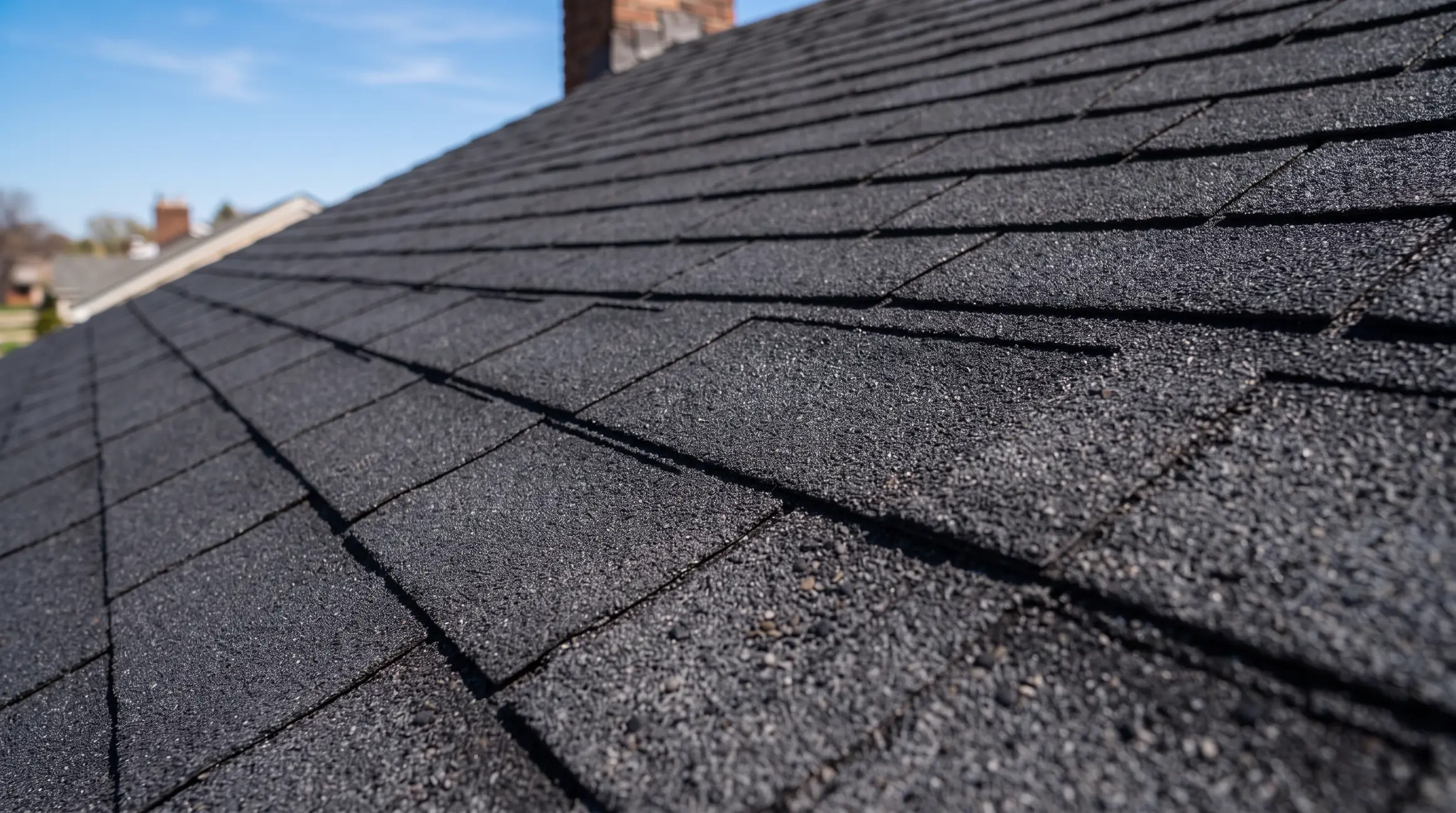 After: same shingles darker and restored after treatment