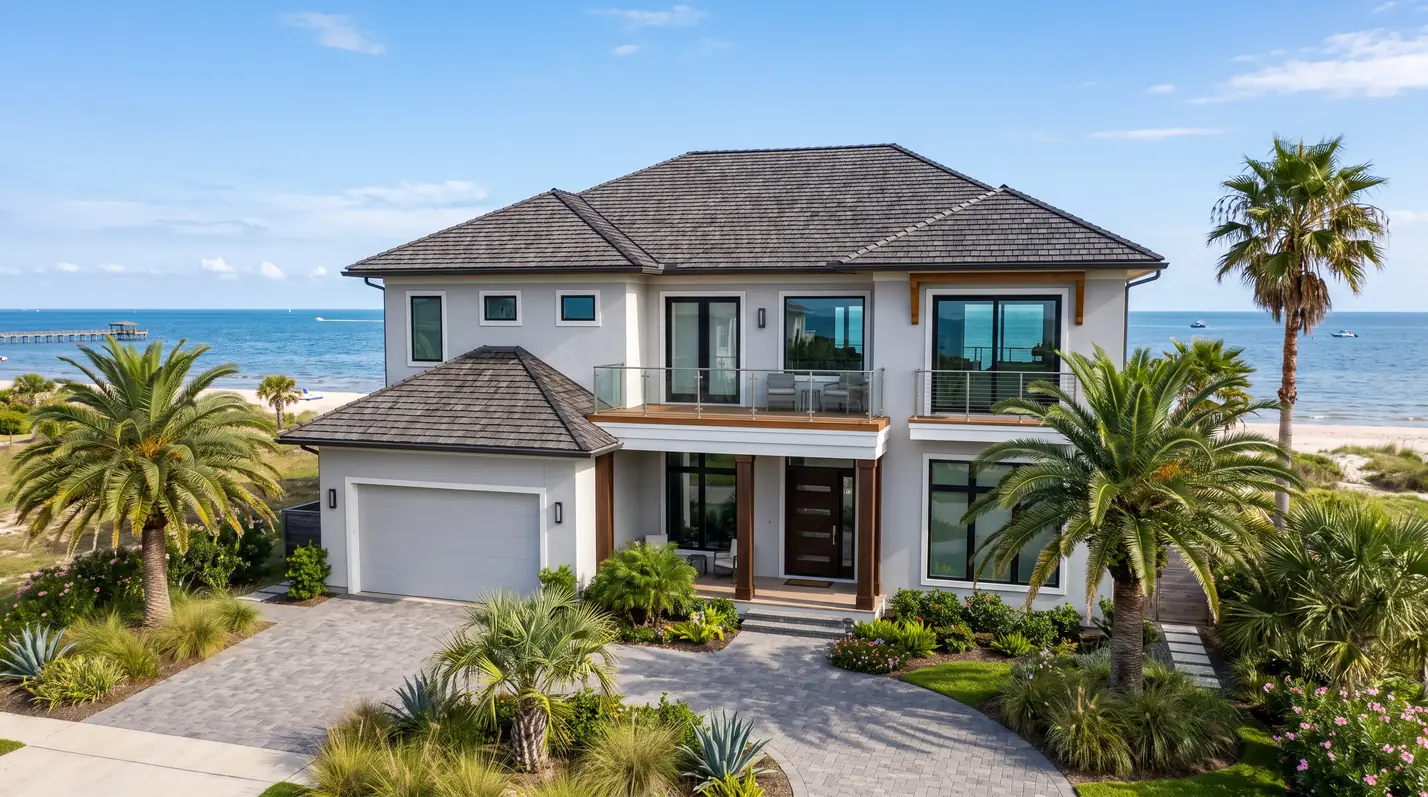 New architectural shingle roof on a Corpus Christi home