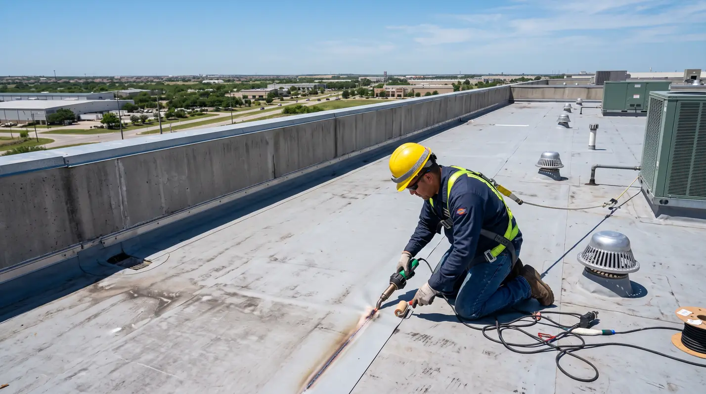 Repairing a low-slope flat roof